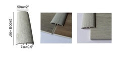 Season umbrella multi purpose moulding (reducer & t-moulding) 2400x50x7mm (95"H*2"W*7mm) 8 feet long $6/pc A2