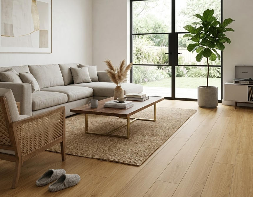*Surrey Only* QUENOA 5MM SPC Vinyl Click Architek Floor 7"x48"x5mm+1mm pad (180x1220x5mm) 28.37sf/box $1.09/sf 2000sf+ $0.99/sf - Home Idol Vancouver Richmond Surrey