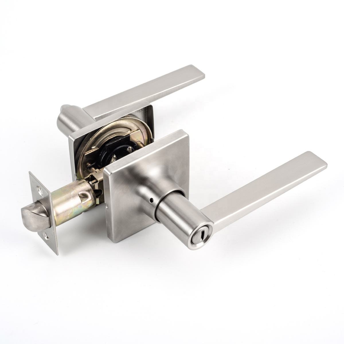 square lever chrome lock 604BK-SN PRIVACY Lock $14.99/pc 10pcs+ $13.99/pc phase 3