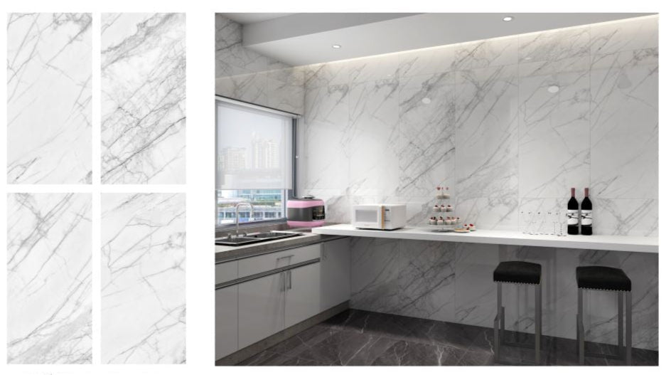 Italy Lilac Bianco *Limited Edition* 24"x48" Full Polished Porcelain Tile Wall/Floor Made In Italy 2pcs/16SF/box *Clearance* $1.69/SF A1 was $2.99/SF