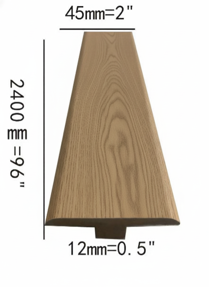 June T-moulding 2400x44.5x11.3mm 1.75"x0.44"x8ft $4.99/pc