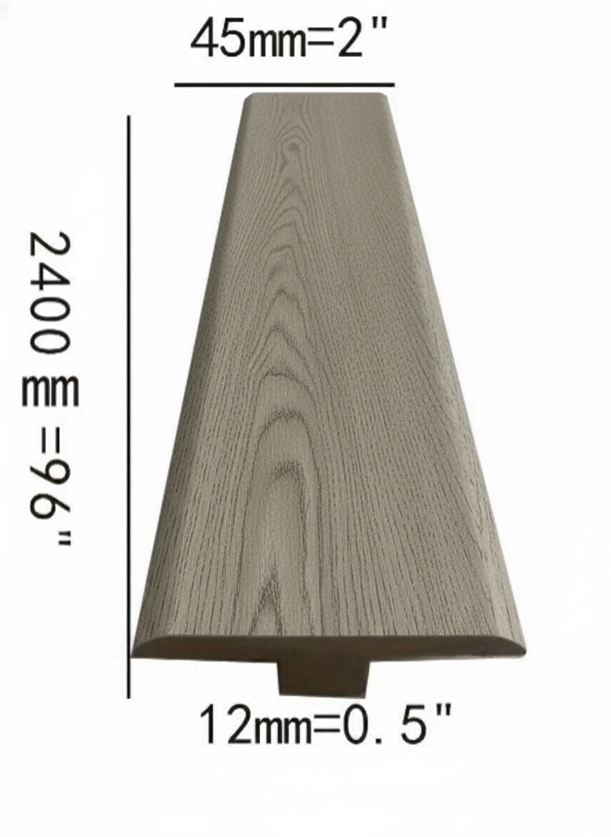 October T-moulding 2400x44.5x11.3mm 1.75"x0.44"x8ft $4.99/pc