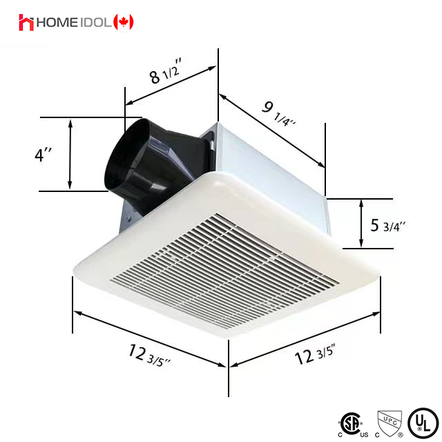 TY-80-E $59 BATHROOM VENTILATION FAN/ BATH ROOM FAN TY-80-E 80CFM 0.7 SONE EXHAUST SIZE 4" A9.5