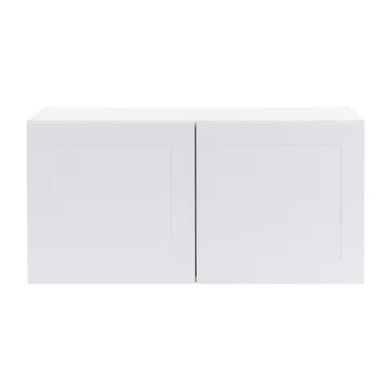W361524 36" Plywood white shaker wall kitchen cabinet fridgetop 36"w*15"h*24"d  3LFx$100LF=$300