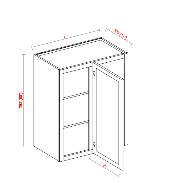 WBC3030+W3030 30" Plywood White shaker BLIND wall kitchen cabinet 2.5LFx$100LF=$250