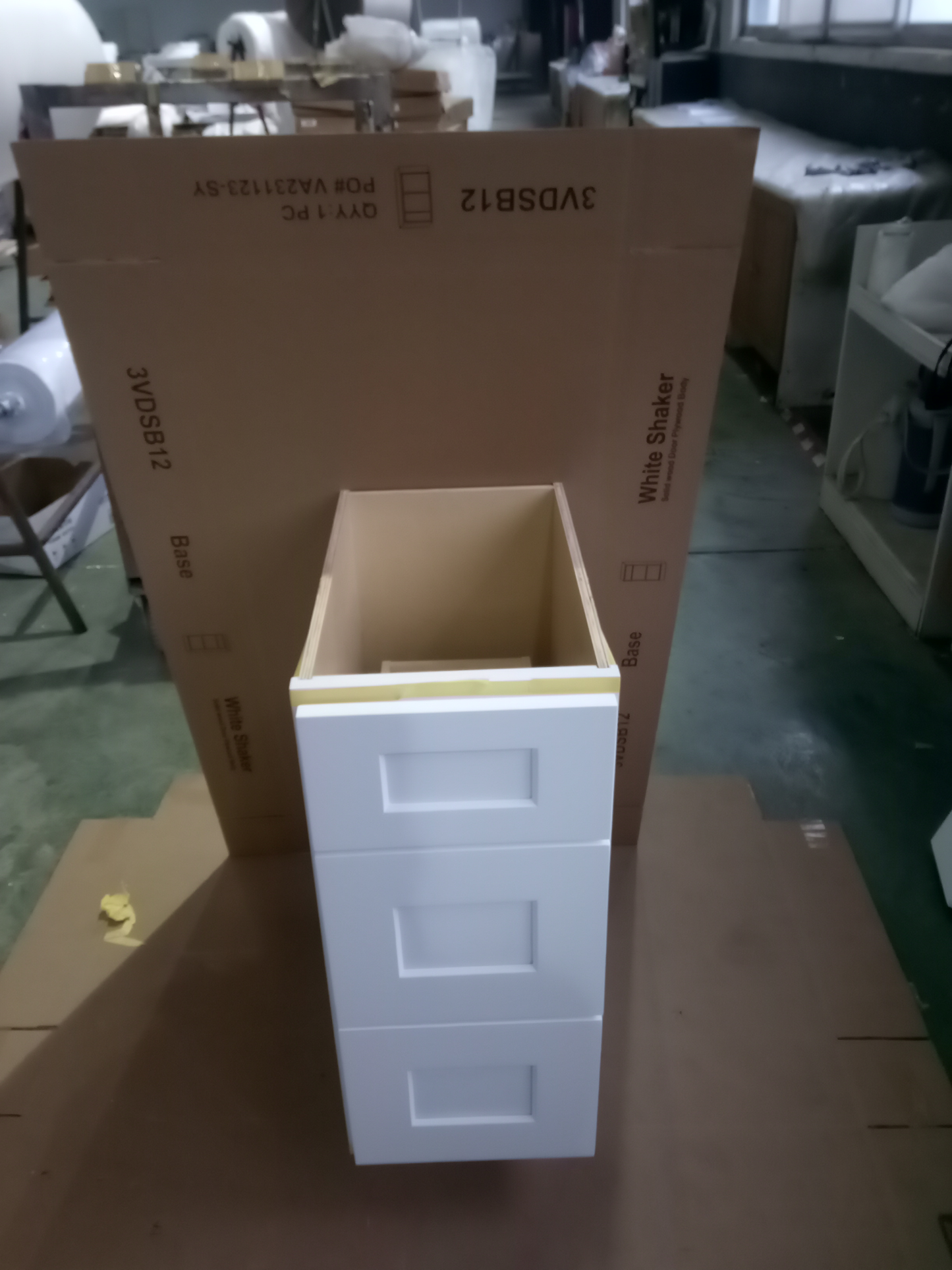 12" UNASSEMBLED VANITY 3VDSB12 PLYWOOD VANITY 12"X22" 300*455*800mm $199/PC