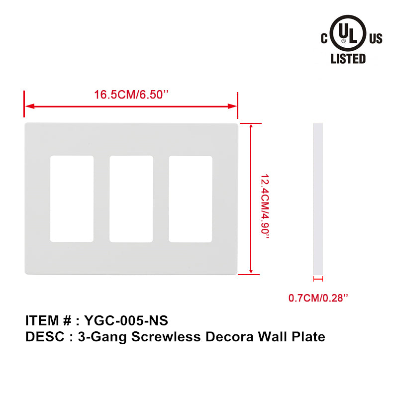 plate 3g decorative wall plate screwless FW-SL03 $2.49/pc BULK DEAL 10PCS+ $1.99/PC