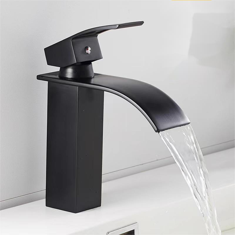 black stainless steel bathroom faucet $49