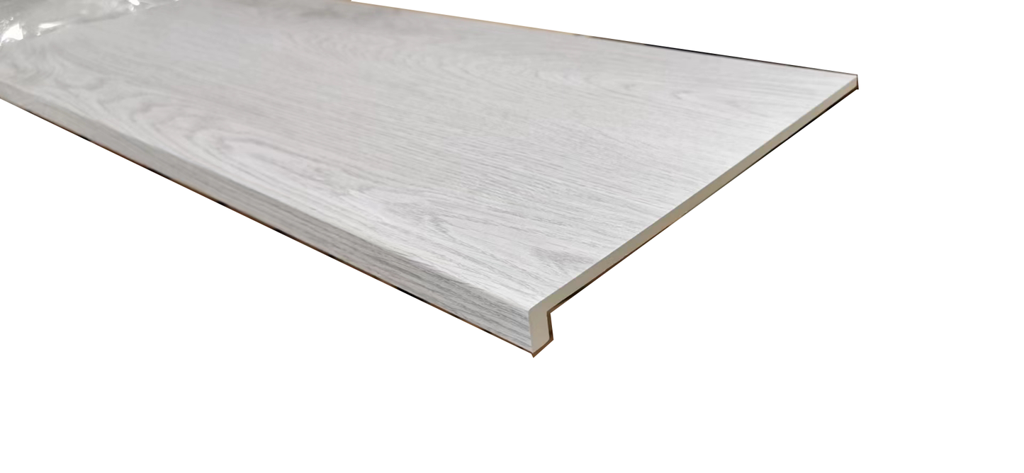 vinyl monday wpc big stair nose stair tread wide 2400x300x20mm (95"H x 12"W x1.5"D) 8 feet long $39.50/pc