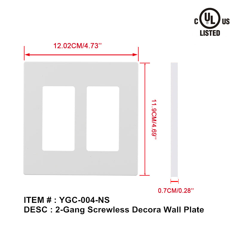 plate 2g decorative wall plate screwless FW-SL02 $1.99/PC BULK DEAL 10PCS+ $1.69/PC