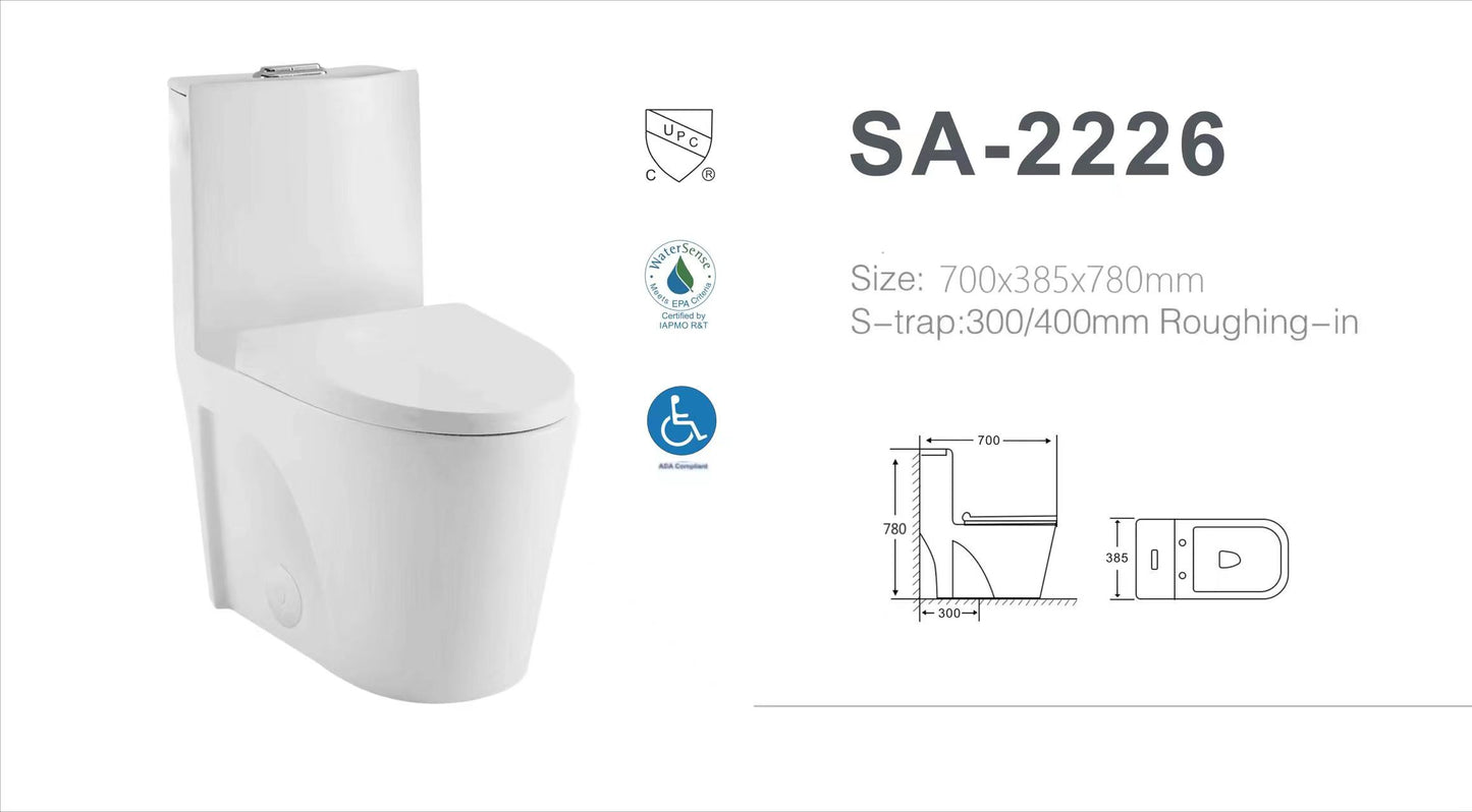 *Bulk Deal* Toilet SA-2226  *top* flush 1pc toilet ada handicap commercial approved ceramic toilet (include toilet seat and wax) $139/pc BULK deal 10pcs+ $129/pc