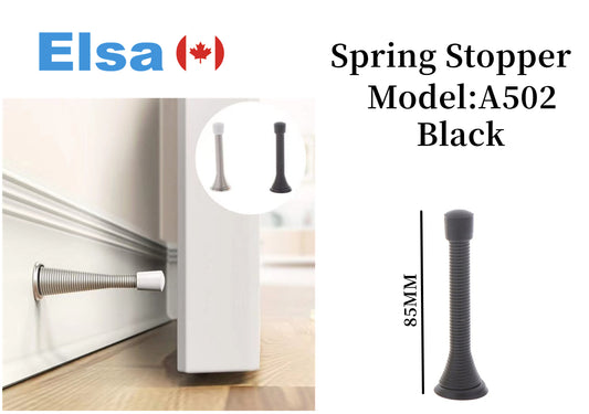 3.5" black spring door stopper $0.95