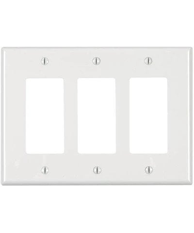 3g white 3 gang decorative wall plate $1.99/PC 10PCs+ $1.69/PC B4