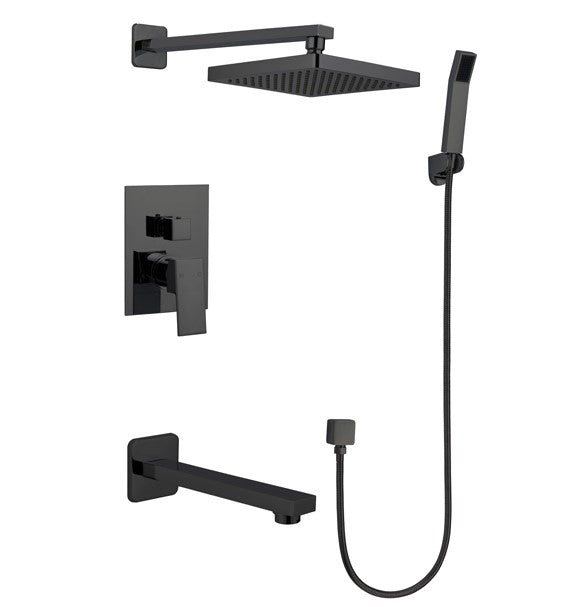 86H26-MB matt black shower combo (with 5pcs pex parts) black shower set $149/set 10sets+ $139/set 20sets+ $129/set