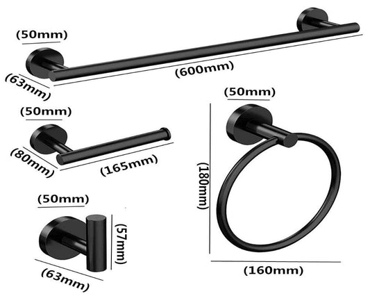 BR-MB/SSP1-NK Honest Price(No Fancy Showroom No Golddigger No Kickback) SUS 304 black 4pcs round black bathroom combo bathroom accessory $19.50/set 10sets+ $17.99/set A8.5