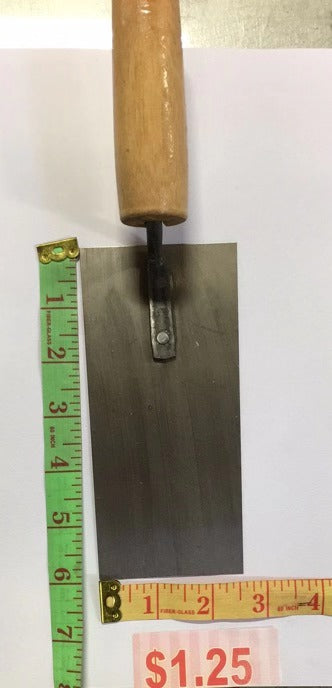 THIN FLAT TROWEL STAINLESS STEEL 6"X2.5" $1.45