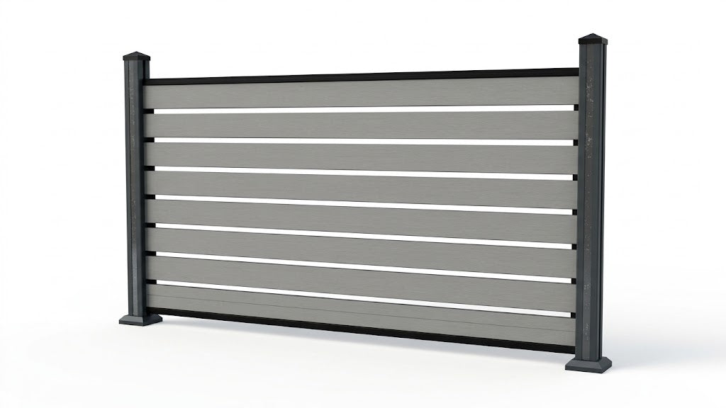 WPC GARDEN FENCE FRONT YARD GREY ALL IN ONE BOX 1POST & PANEL $1MX1.8M 40"X6' $99/PC 10PCS+ $89/PC  (Was $149)