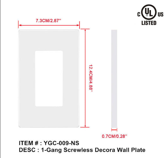 1g decorative wall plate screwless FW-SL01 $1.49/PC 10PCs+ $1.19/PC B4