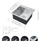 *Bulk Deal* BROWN BOX handmade kitchen sink DS2020-R10/5050 topmount single bowl 16 gauged (include drain and strainer)508x508x228mm (20"x20"x9") inside 17-5/8"x15-1/8"x9"  $129/PC bulk Deal 10pcs+ $119/pc