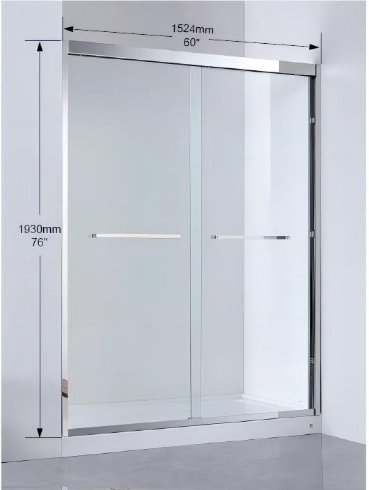 D76 shower door 8mm framed Satin 60"x76" 1524MMX1930MM  $229/pc 10pcs+ $219/pc phase 3