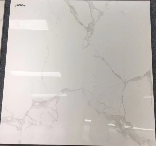 P6606 POLISHED GLAZED GLOSSY TILE CARRARA  24"X24" $1.39/sf (15 days return/exchange) Bulk Deal 1000sf+ $1.29/SF(No return/no exchange)