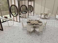 Italy Terrazzo *Limited Edition* 24"x48" Gold Curving Matt Porcelain Tile Wall/Floor Beige Pebble 2pcs/16sf/box $1.99/SF A1 was $2.99/SF