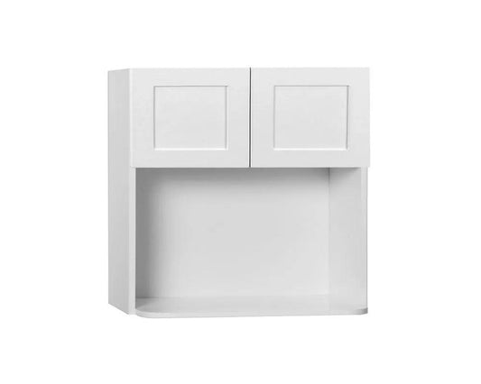 WMC2436 24" Plywood white shaker wall kitchen cabinet microwave cabinet 24"w*36"h*12"d (solid door, plywood body and dovetail drawer best in the industry) $199 A6