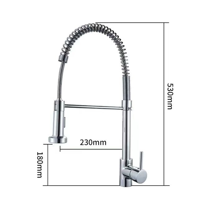 K6 BRASS CHROME SUS 201 WITH 2 HOSE KITHCEN FAUCET $49.50/PC BULK DEAL 10PCS+ $47.50/PC