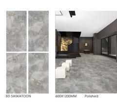 5D Saskatoon *Limited Edition* 24"x48" Full Polished Porcelain Tile Wall/Floor Dark Grey 3pcs/24SF/box $1.39/SF  A1 was $2.29/SF