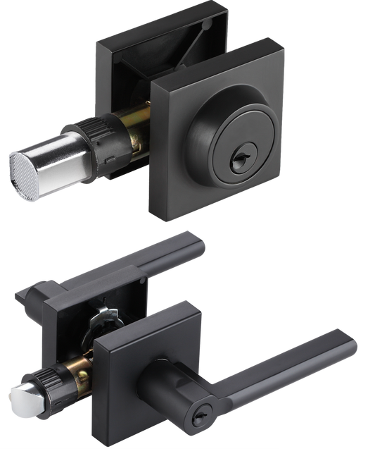 A2101ET+FD101 square lever Black combo lock with key $34.99