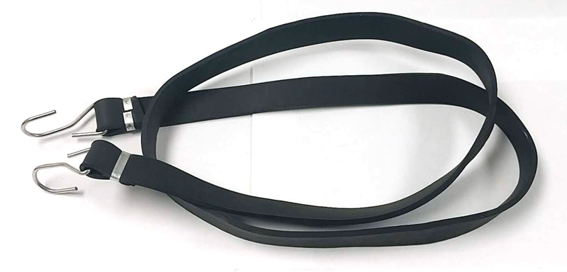 RUBBER STRAP HOLDER WITH HOOKS BLACK 51" $1.65