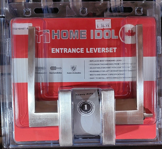 A2101ET-SN Chrome lock hevyduty tubular leverset entrance lock with key $18.99