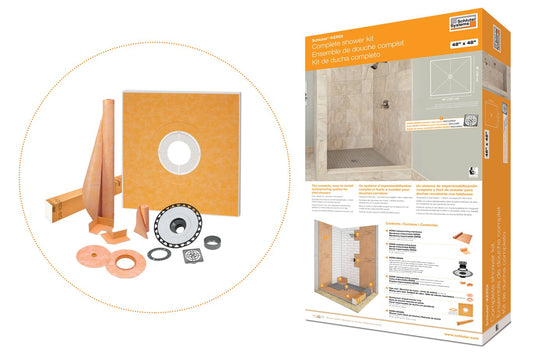 *SPECIAL ORDER* KSK1220ABS SCHLUTER KERDI SHOWER KIT CENTER 48"X48" $599/PC 2PCS+ $549/PC - Home Idol Vancouver Richmond Surrey