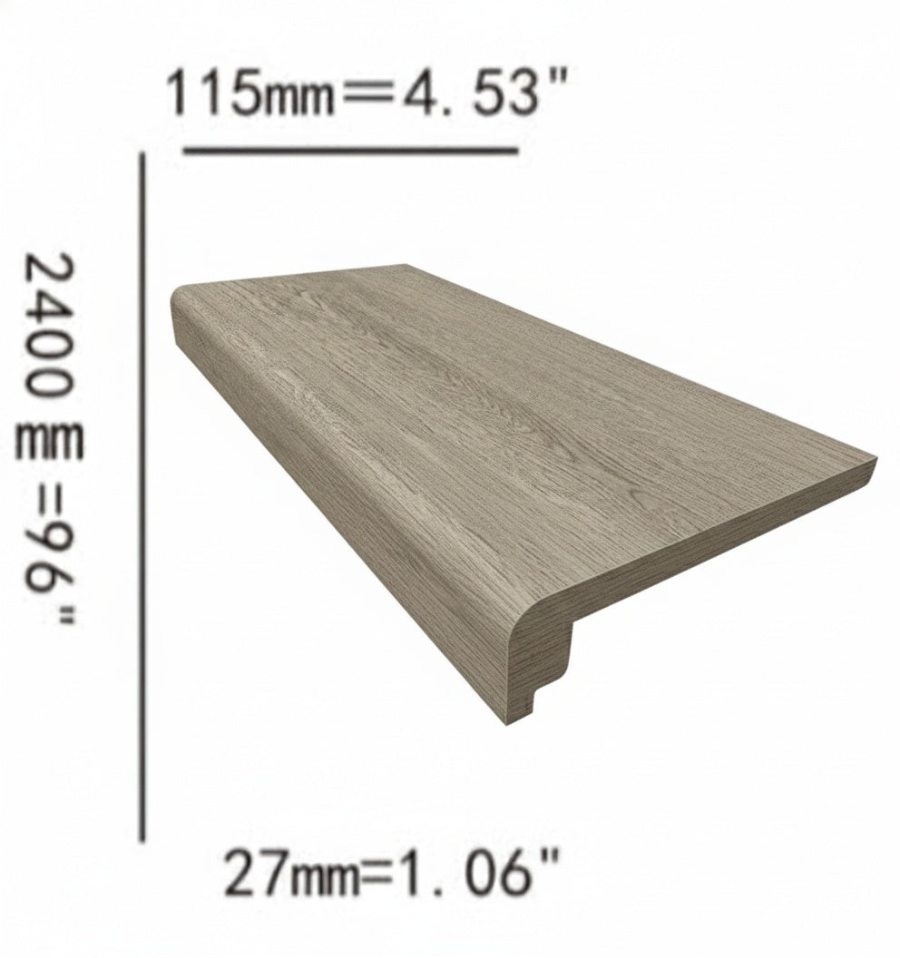 October Stairnose  2400x115x27mm 4.5"x1"x8ft $19.50/pc - Home Idol Vancouver Richmond Surrey
