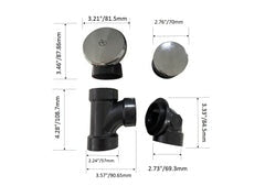 106202 Chrome ABS Bathtub overflow with drainer pop-up drain (Waste and overflow) $19.99/PC 10PCS+ $18.99/PC B12