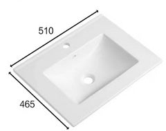 E50/50E *top only* square bathroom sink topmount 500X465X170mm =20" x 18-5/16" x 6-3/4" $49/pc 10pcs+ $39/pc A5