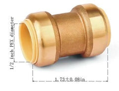 61301 pex bite straight coupling 1/2" $4.99/PC 10PCs+ $3.99/PC B6