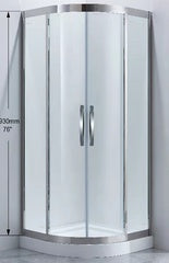 R34 Corner Shower Combo 8mm glass + base chrome round R34 (34"Dx34"Wx76"H) + B34(34"Dx34"W) $299/SET  A4 *Non-Profit First Come First Serve*