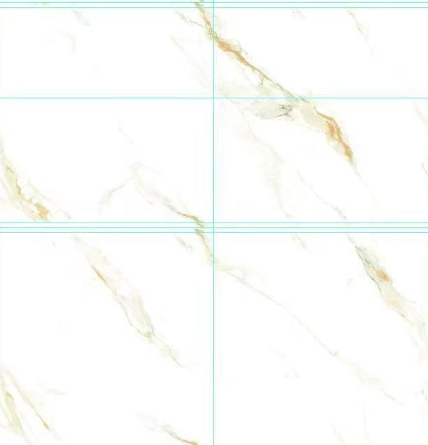 6F131 Polished Procelain Tile White Carrara with little brown 24"x24" 4pcs/16sf/box $1.19/SF 2000SF+ $1.09/SF 4000SF+ $0.99/SF  (No Return No Exchange No Claim on Broken) - Home Idol Vancouver Richmond Surrey