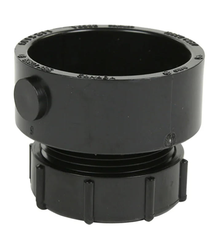 3384 ABS TRAP ADAPTER FEMALE W / WASHER & P-NUT 1-1/2"X1-1/4" 100PCS/BOX $1.49/PC - Home Idol Vancouver Richmond Surrey