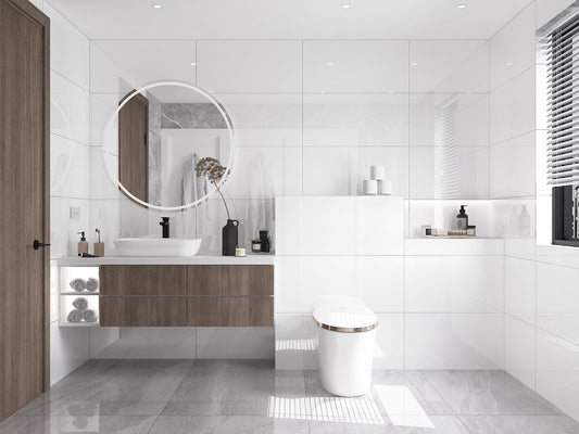 37001 12"x24" SUPER WHITE CERAMIC WALL TILE 8PCS/16SF/BOX $1.19/SF 2000SF+ $1.09/SF A1