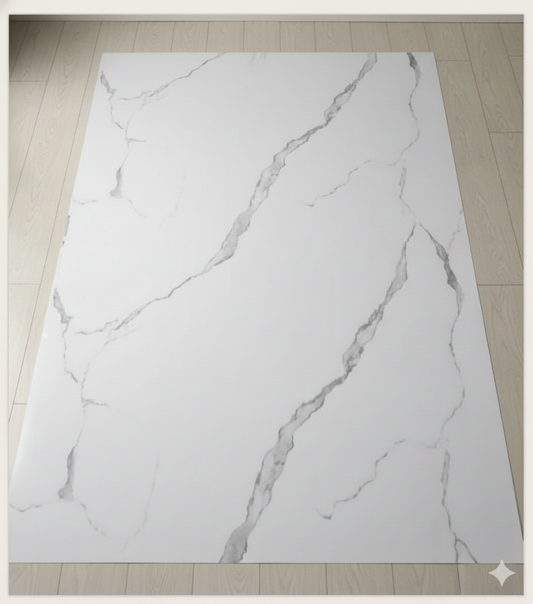 3mm UV Board Marble Sheet KL8207 *Limited Edition* White Carrara 4'x10' 1220X2900mm $59/PC A12 *First Come First Serve*