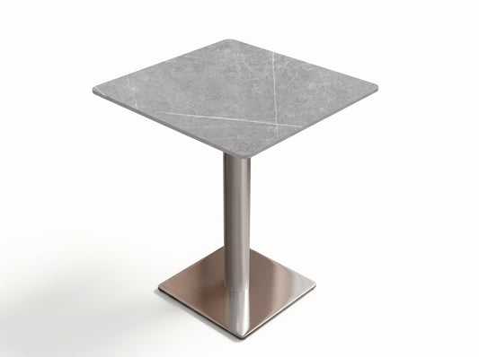 A808 Sqaure Table  Bar table Dining table Gray top and single leg base 31.5"X31.5"X28" LEG 15-3/4"X15-3/4" $129  *On Sale Don't Miss the Boat*