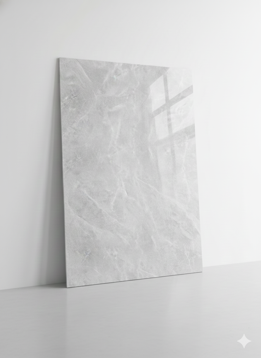 3mm UV Board Marble Sheet KL8226-1 *Limited Edition* White with Grey Mesh 4'x10' 1220X2900mm $59/PC A12 *First Come First Serve*
