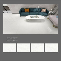 Crystal 24"x24" Polished Porcelain Tile Wall/Floor Light Grey 4pcs/16sf/box $1.19/SF 2000SF+ $1.09/SF 4000sf+ $0.99/SF (No Return No Exchange No Claim on Broken) - Home Idol Vancouver Richmond Surrey