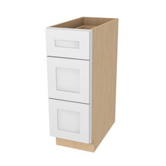 3DB15 15" 3 Drawer Plywood white shaker Base kitchen cabinet (solid door, plywood body and dovetail drawer best in the industry) $299 A6.5*Non-Profit First Come First Serve*