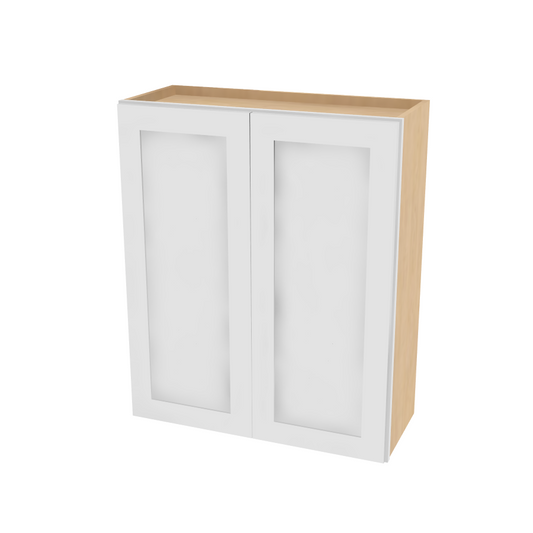 W3036 24" Plywood white shaker wall kitchen cabinet 30"w*36"h*12"d (solid door, plywood body and dovetail drawer best in the industry) $199 A6