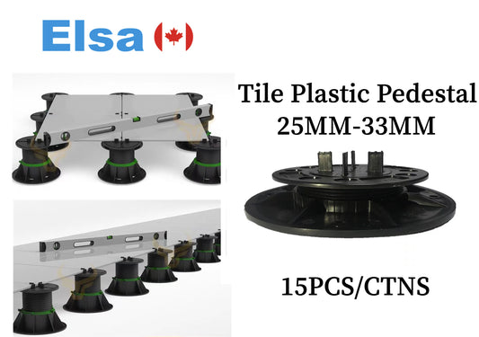 Pedestal Deck raiser medium adjustable (Ratio for deck raiser is 1pc 2x2 2cm tile : 1.2pc deck raiser example: 100pcs 2cm tile needed 120pcs deck raiser) 25-33mm $29.99/10PCS/BOX($2.99/PC) SOLD BY BOX ONLY B5