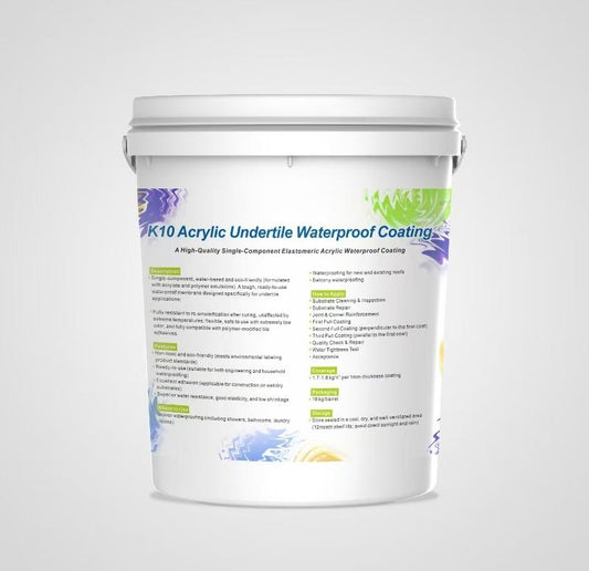K10 ACRYLIC UNDERTILE WATERPROOF COATING 10KG $79/PAIL