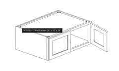 W361824 36" Plywood white shaker wall kitchen cabinet fridgetop 36"w*18"h*24"d (solid door, plywood body and dovetail drawer best in the industry) $199 A6 *Non-Profit First Come First Serve*